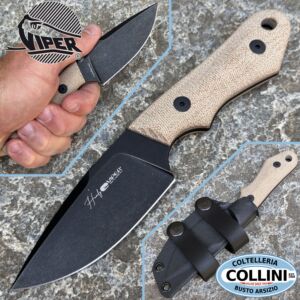 Viper - Handy CN Dark Stonewashed - micarta naturel - MagnaCut - par Silvestrelli - VT4042CN - couteau
